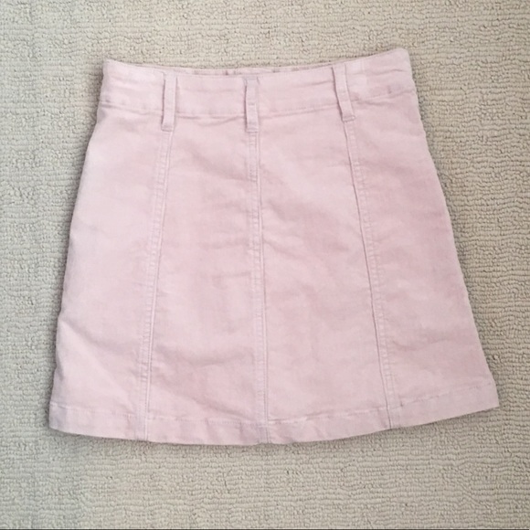 Forever 21 Pink Corduroy Button Up Skirt - Picture 2 of 3